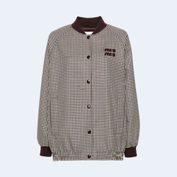 미우미우 로고 아플리케 봄버 재킷