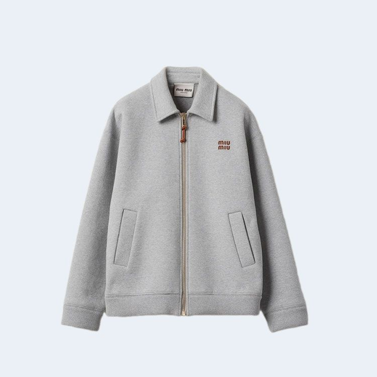 미우미우 저지 블루종 재킷