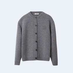 미우미우 울 앤 나일론 니트 가디건
