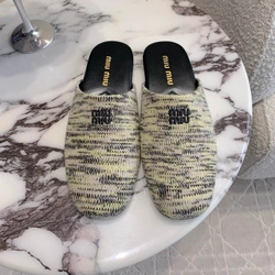 미우미우 울 슬리퍼