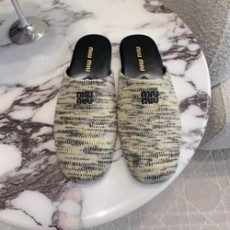 미우미우 울 슬리퍼