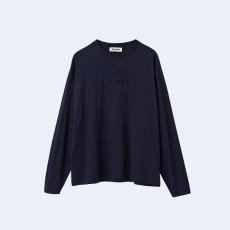 미우미우 로고 장식 코튼 블루