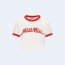 미우미우 로고 프린트 크롭 티셔츠