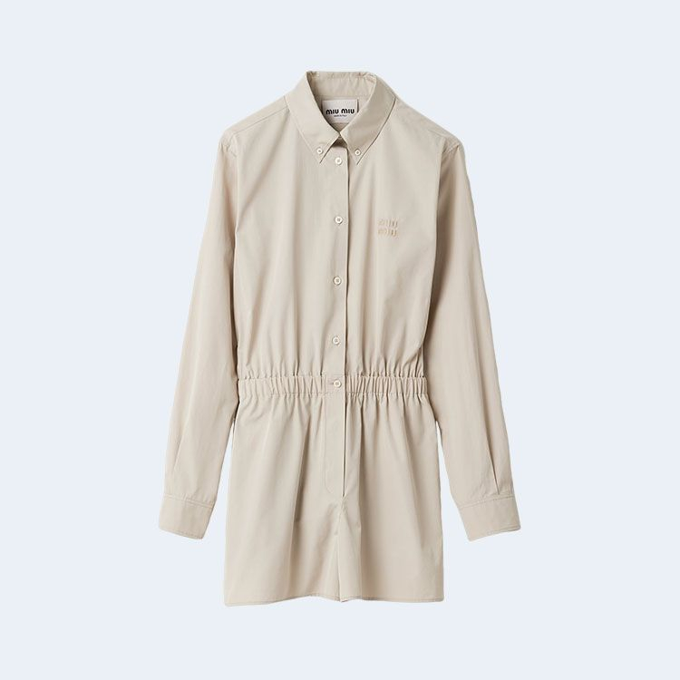 미우미우 라임스톤 포플린 점프수트