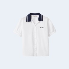 미우미우 포플린 셔츠 화이트