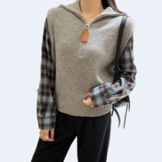 미우미우 반집업 니트 셔츠