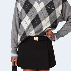 미우미우 그랑 드 뿌드르 미니스커트