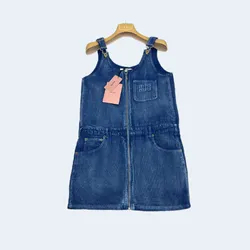 미우미우 코듀로이 데님 미니 드레스