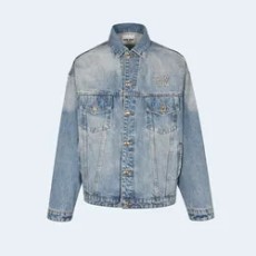 미우미우 데님 블루종 재킷