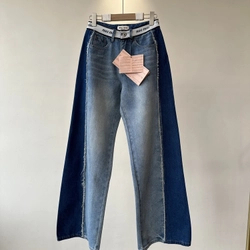 미우미우 코우 로고 데님 팬츠