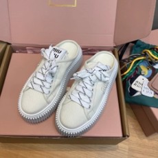 미우미우 데님 뮬 스니커즈
