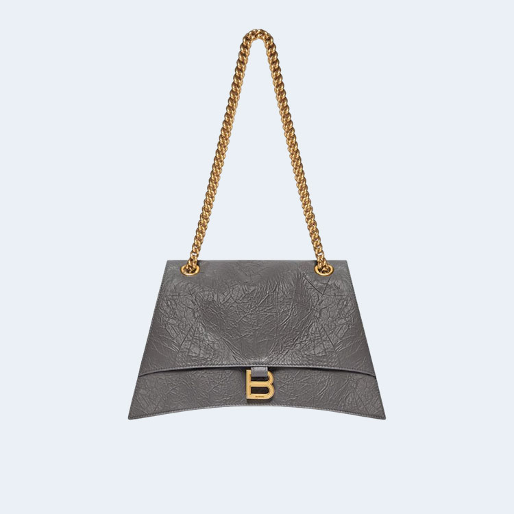 발렌시아가 크러쉬 미디움 레더 숄더백