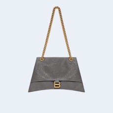 발렌시아가 크러쉬 미디움 레더 숄더백