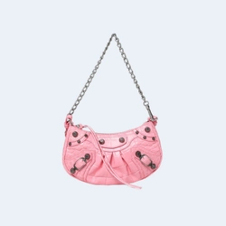 발렌시아가 르 카골 크로커다일 핑크 미니백