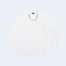 발렌시아가 넥 로고 자수 셔츠