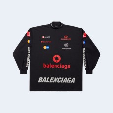 발렌시아가 리그 로고 프린트 스웨트셔츠 블랙