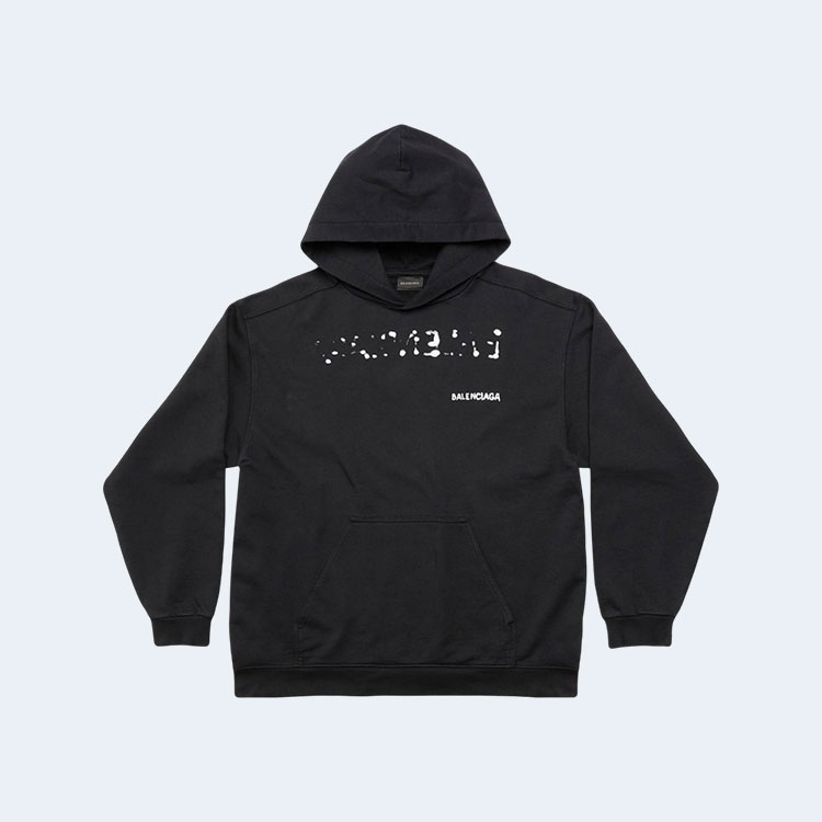 발렌시아가 핸드 드로잉 로고 후디