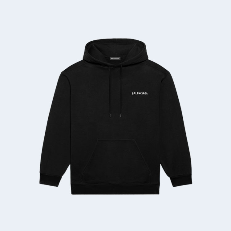 발렌시아가 미디움 핏 로고 후디