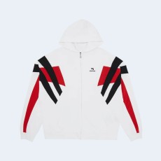 발렌시아가 트랙수트 후드 집업 화이트