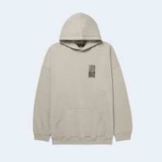 발렌시아가 오버사이즈 로고 프린트 후디 베이지