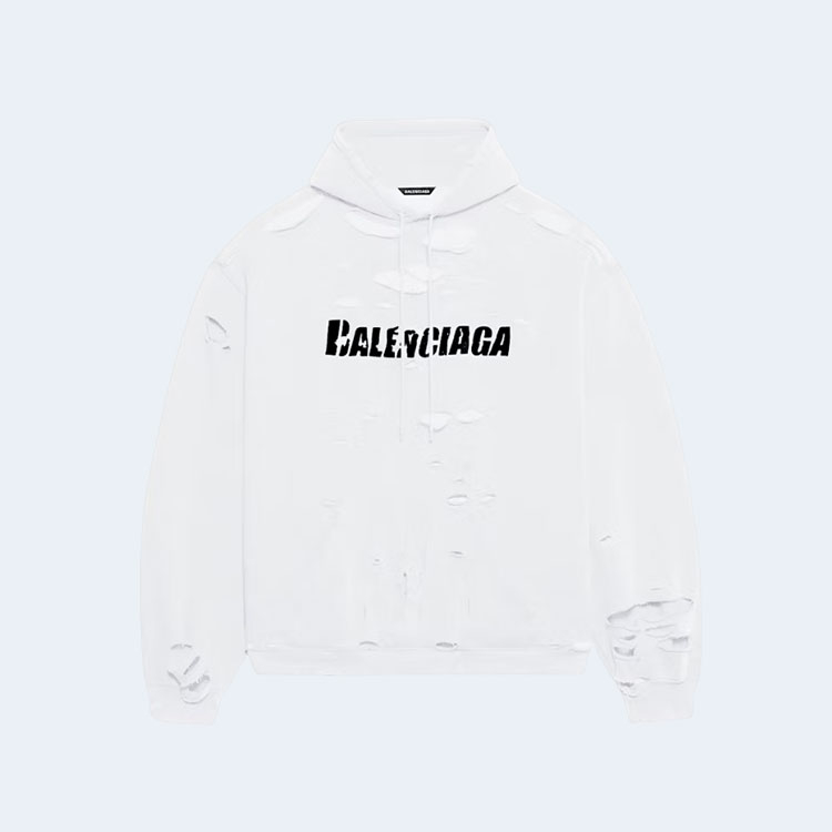 발렌시아가 캡스 디스트로이드 오버사이즈 핏 후디