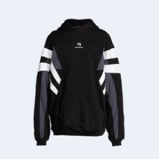 발렌시아가 스포츠 B 스트라이프 후드