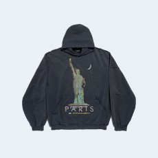 발렌시아가 파리 리버티 오버사이즈 후디 블랙