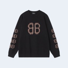 발렌시아가 BB 크립토 로고 블랙 니트