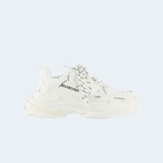 발렌시아가 올오버 로고 트리플 S 스니커즈 화이트