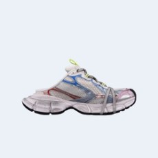 발렌시아가 3XL 화이트 레드 블루 뮬 스니커즈