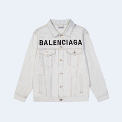 발렌시아가 화이트 워시 데님 자켓