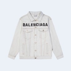 발렌시아가 화이트 워시 데님 자켓