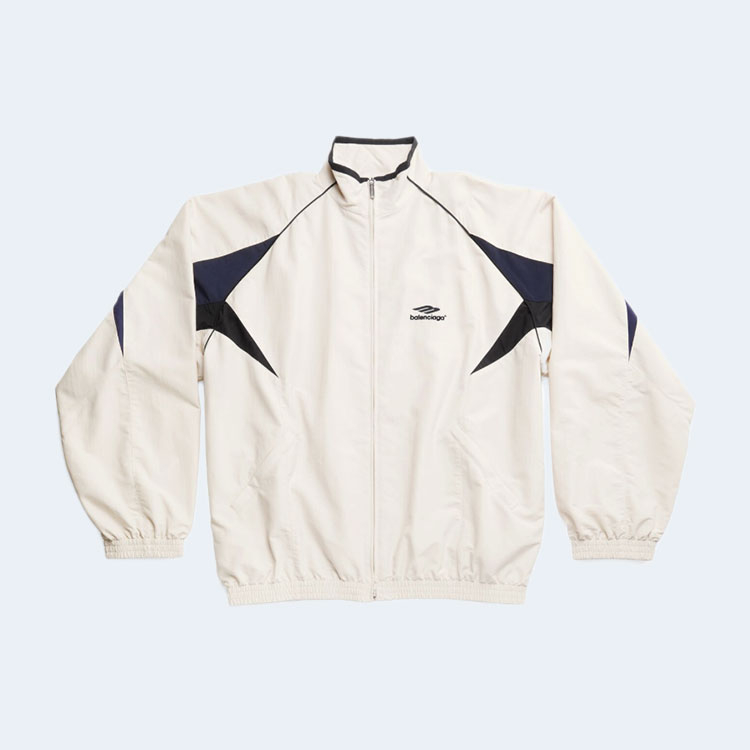발렌시아가 3B 스포츠 아이콘 트랙수트 재킷 화이트