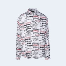 발렌시아가 올 오버 로고 롱 슬리브 셔츠