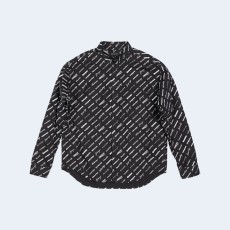 발렌시아가 로고매니아 라지 핏 올 오버 셔츠