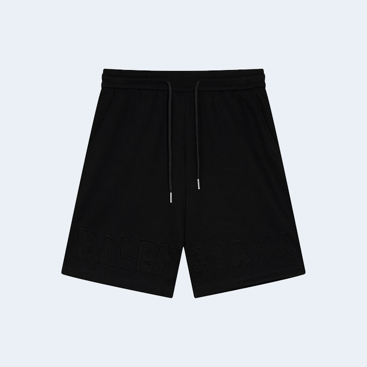 발렌시아가 하드웨어 로고 쇼츠 블랙