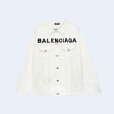 발렌시아가 워싱 체스트 로고 데님 자켓