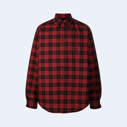 발렌시아가 체크 패디드 셔츠 자켓