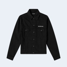 발렌시아가 크루 로고 데님 자켓