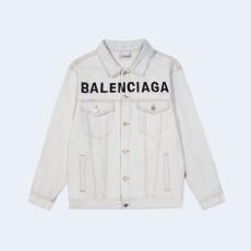 발렌시아가 화이트 워시 데님 자켓