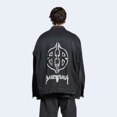 발렌시아가 메탈 BB 스텐실 데님 자켓