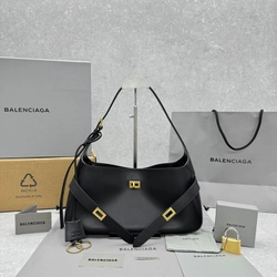 발렌시아가  벨 에어 미디엄 숄더백 금장