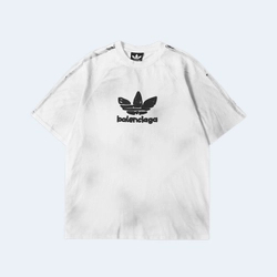 발렌시아가 x 아디다스 블랙 워싱 티셔츠 화이트