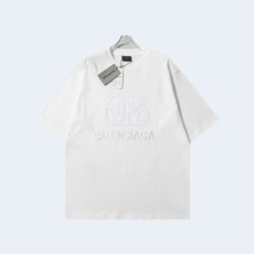 발렌시아가 BB 스팽글 로고 티셔츠 화이트