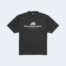 발렌시아가 액티브웨어 미디엄 핏 티셔츠 블랙