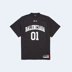 발렌시아가 바스켓볼 오버사이즈 티셔츠 블랙