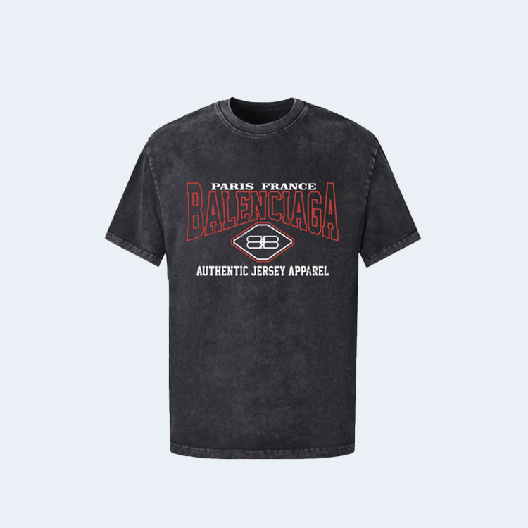 발렌시아가 로고 프린트 반팔