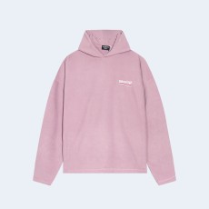 발렌시아가 폴리티컬 웨이브 로고 후드 핑크