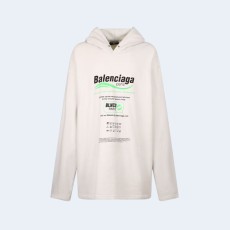 발렌시아가 드라이 클리닝 박시 후디 화이트