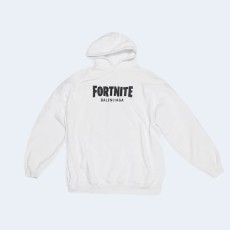 발렌시아가 x FORTNITE 2021 미디엄 핏 후디 화이트